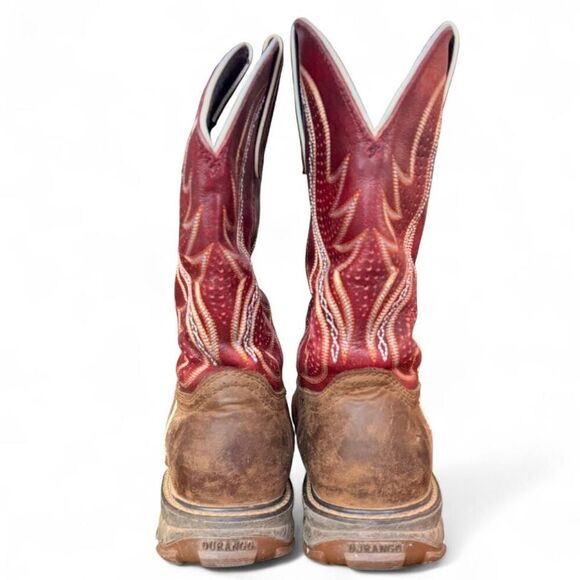 Durango Men’s 9W Brown Crimson Red 11” Western Work Boots EH Slip Oil Resistant main image 4